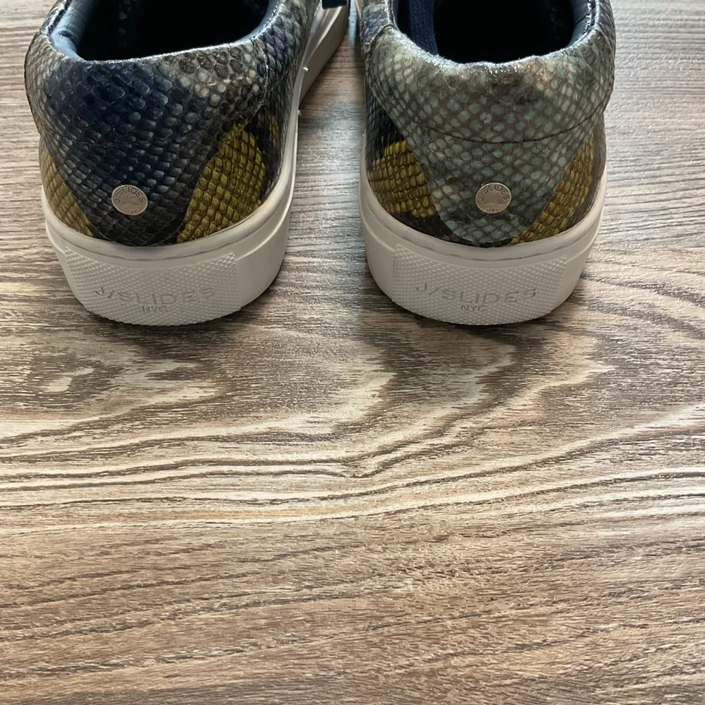 J Slides Lucki Blue Snakeskin Sneakers 7
